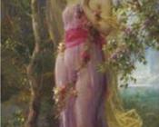 汉斯 萨茨卡 : Girls with garlands of flowers